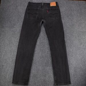 Levis 514 Straight Fit Mens Jeans Black Denim 34x34 (34x33) Stretch 00514-0211